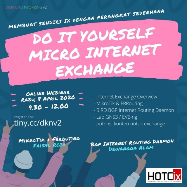Diskusi NetWorking v3 Do It Yourself Micro Internet Exchange berbasis komunitas